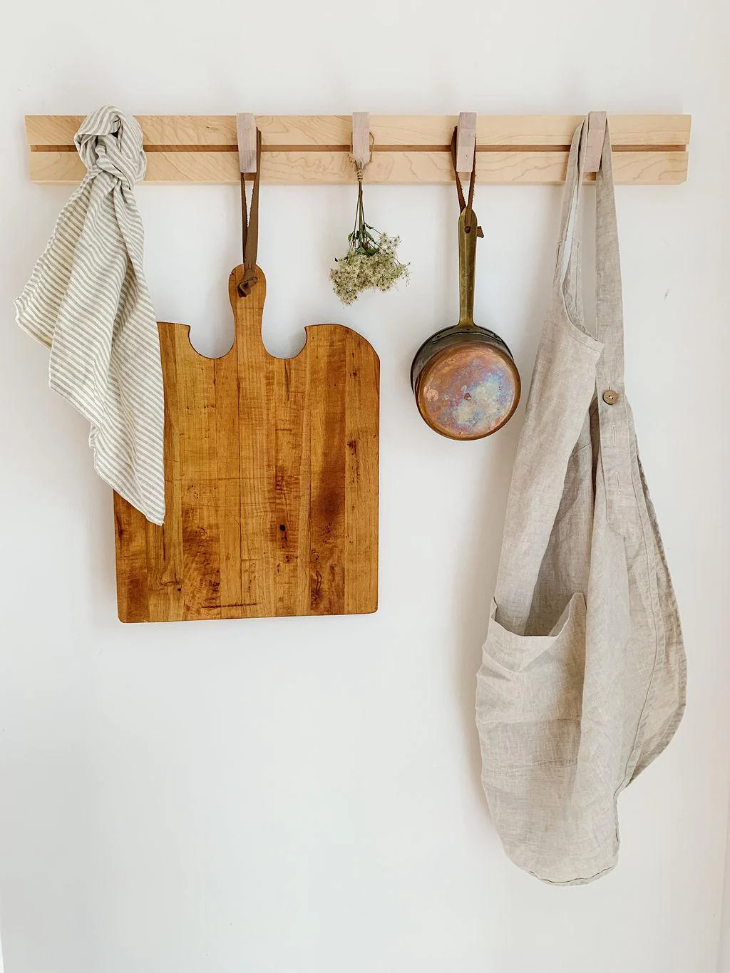 Linen Apron - Oat - Image 4