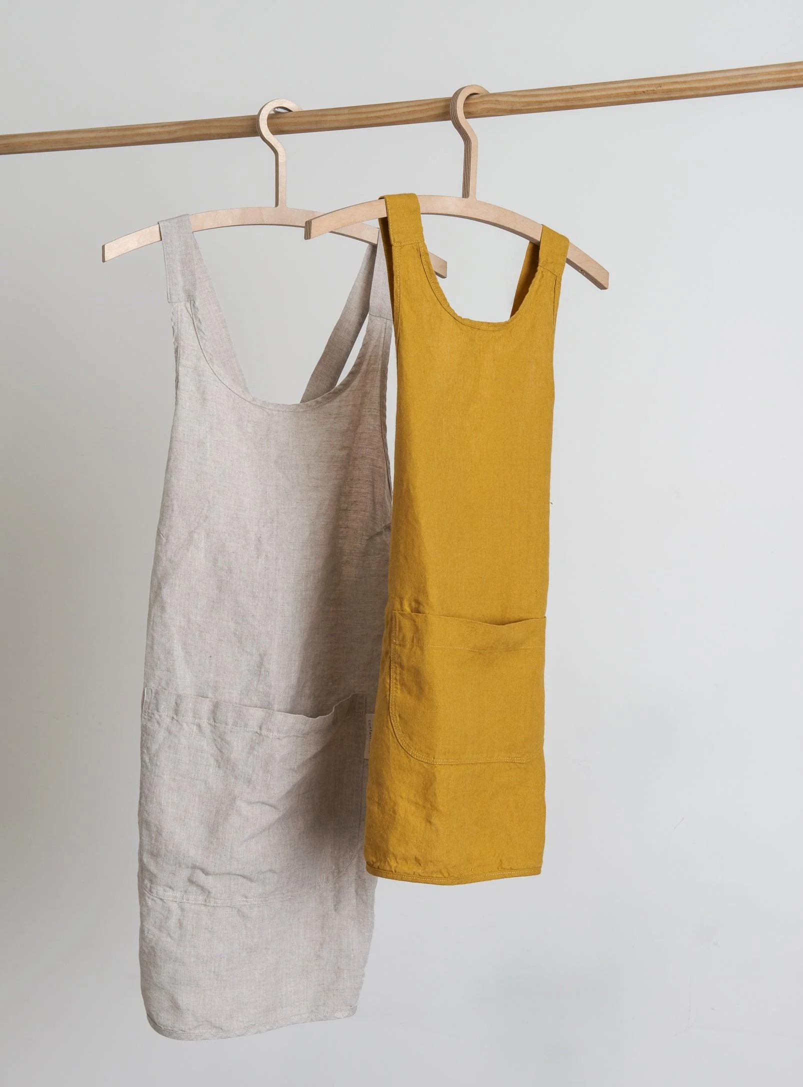 Linen Apron - Oat - Image 7