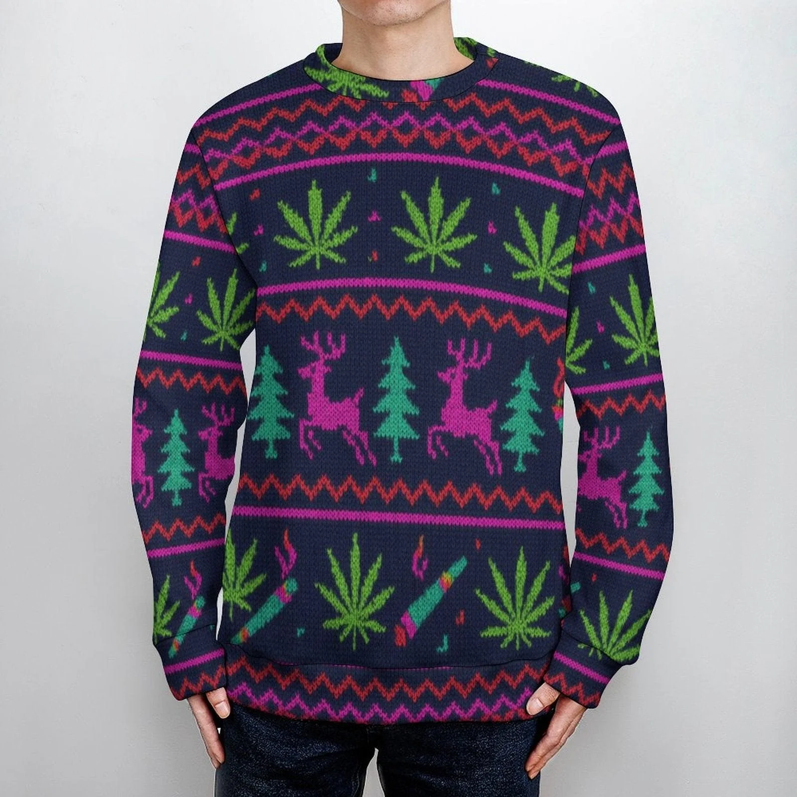 Neon Xmas Crewneck Sweatershirt (unisex) - Image 4