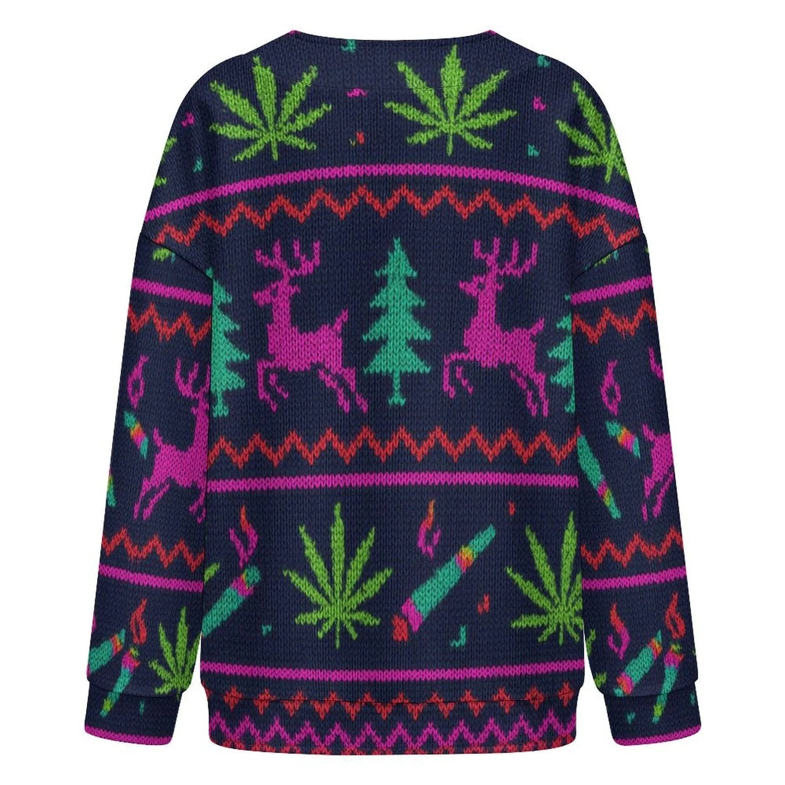 Neon Xmas Drop Shoulder Cardigan - Image 3