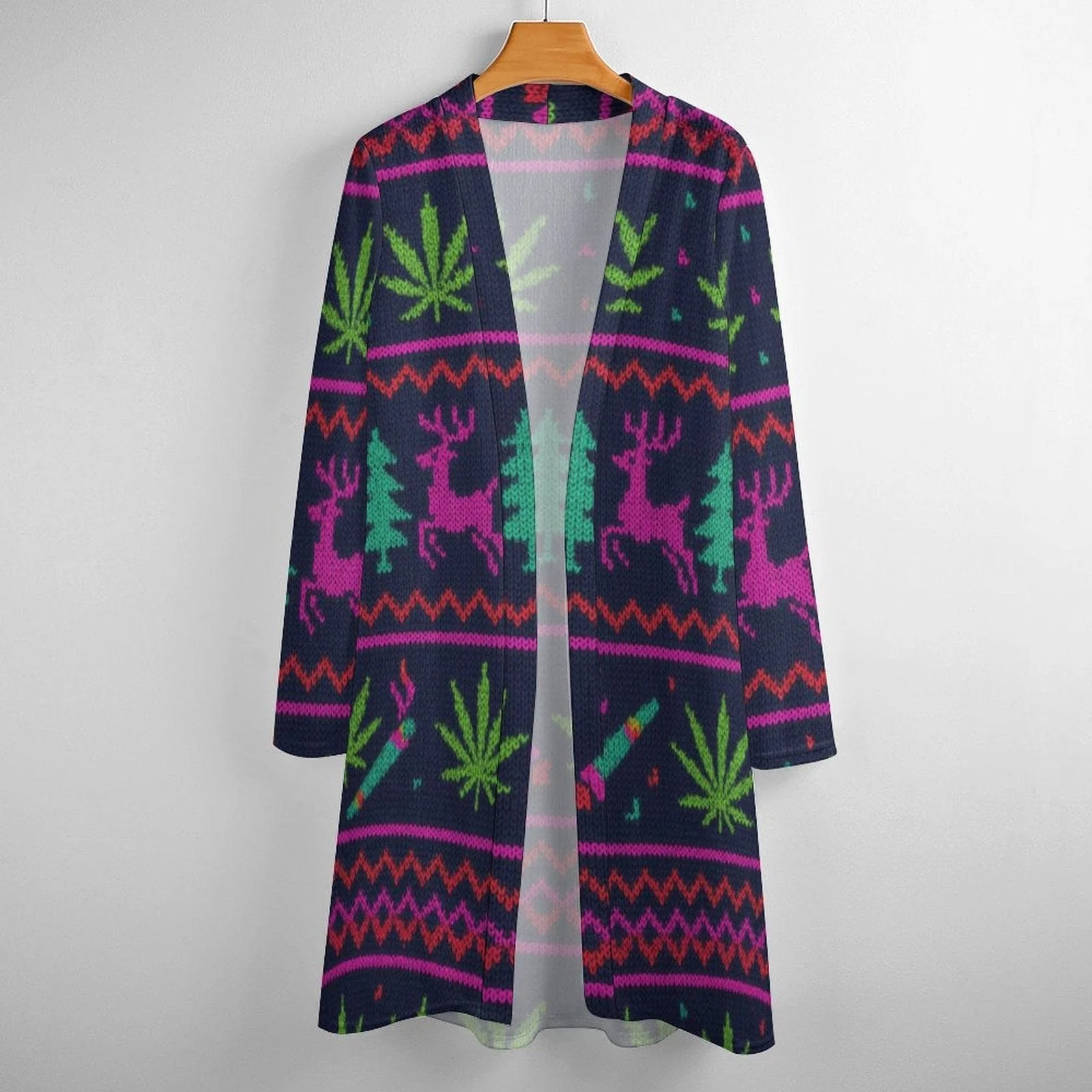 Neon Xmas Mid-Length Cardigan - Image 3