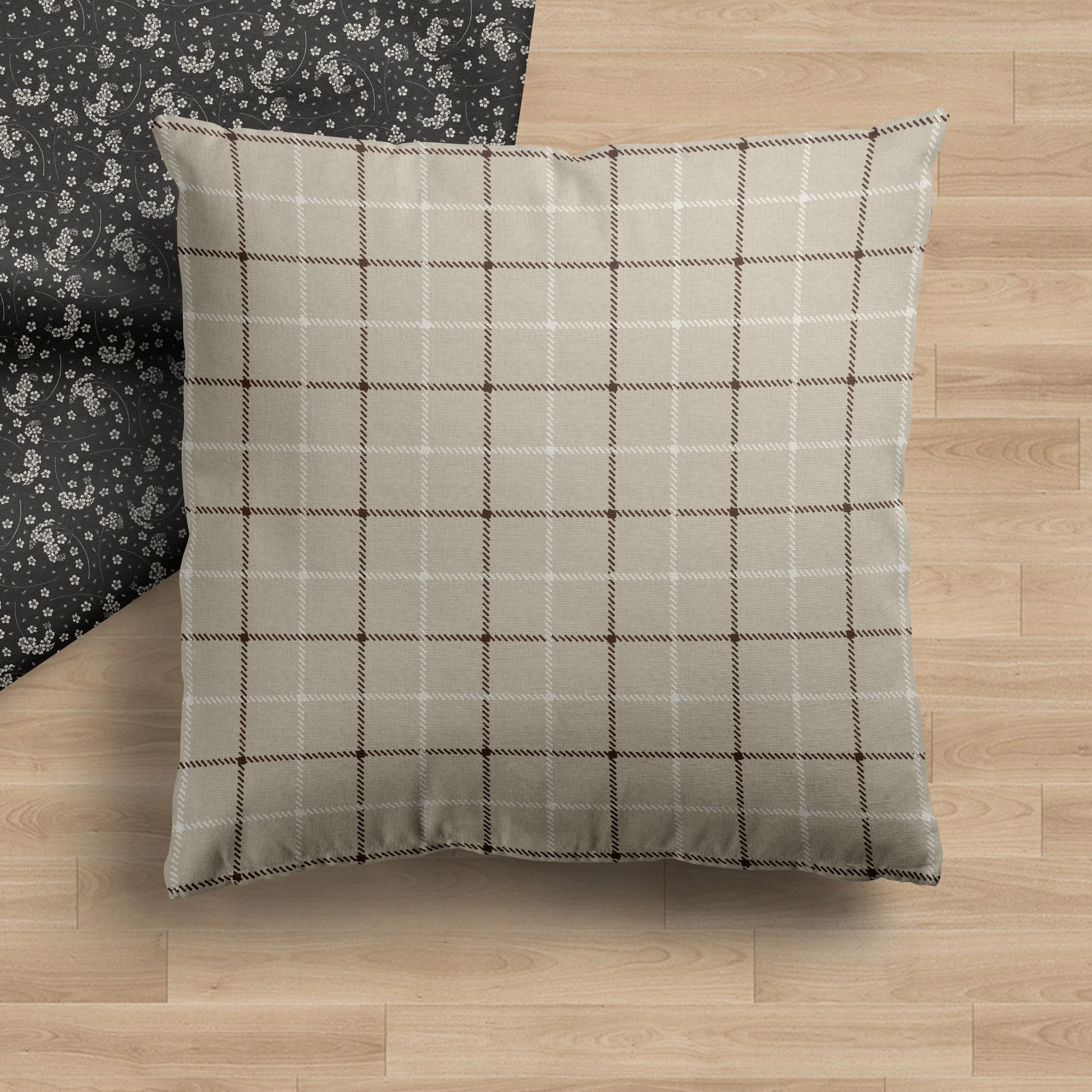 Niall | Neutral Interlock Geo Pillow Cover - Image 4