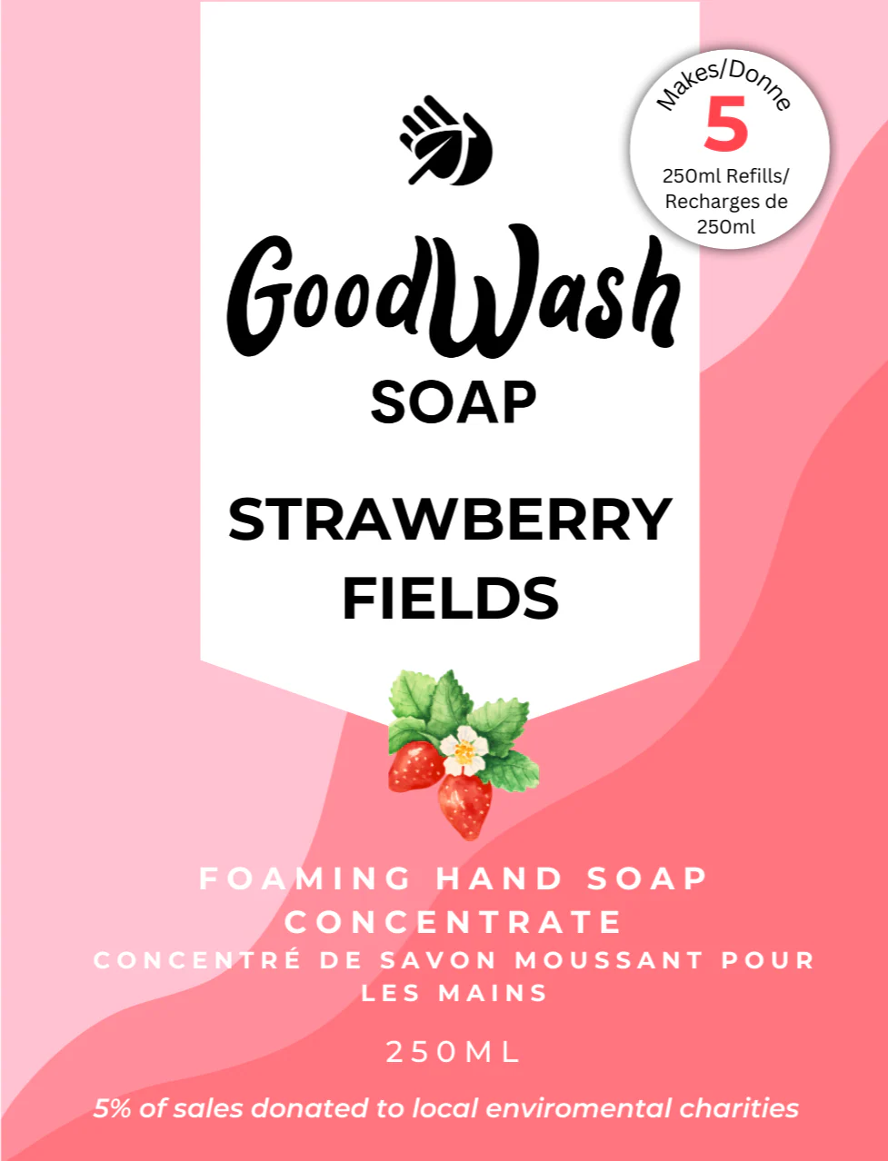 Strawberry Fields Foaming Hand Soap Refill Concentrate - Image 5