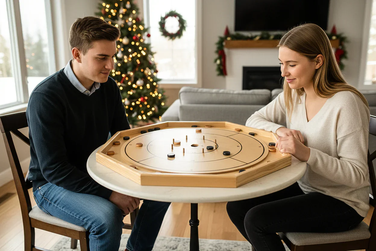 The Gold Standard - Traditional Crokinole Board Game Set - Image 3